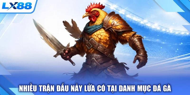 Nhiều trận đấu nảy lửa có tại danh mục đá gà